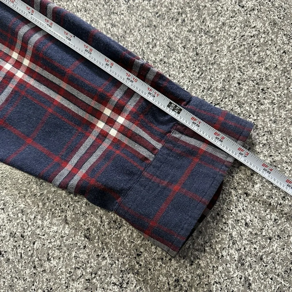 Foundry Flannel Mens 2XLT Long Sleeve Button Down Shirt Plaid Red Blue